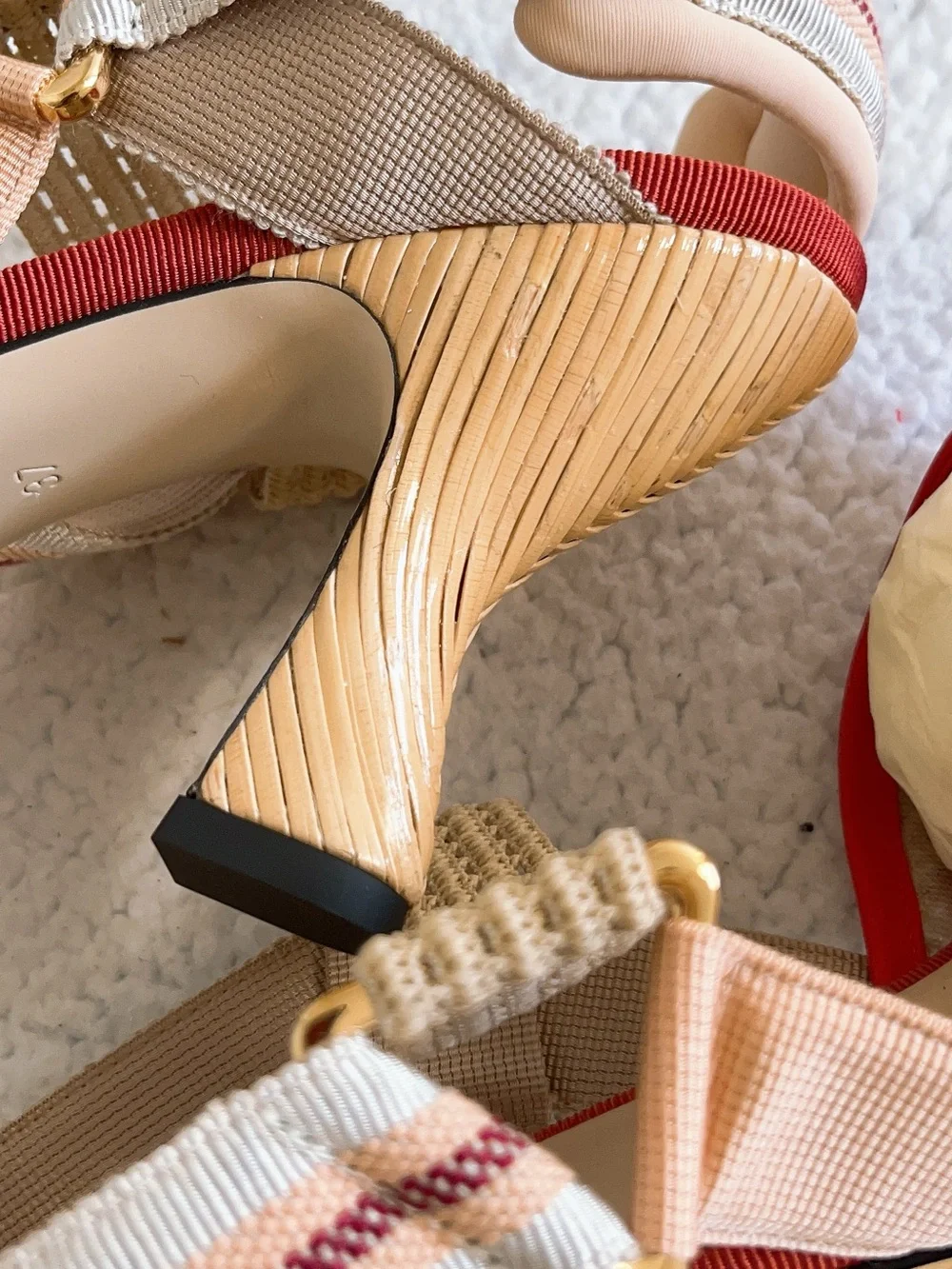 Fendi Women’s Colibri Lite Beaded Mesh Sporty Slingback Pumps